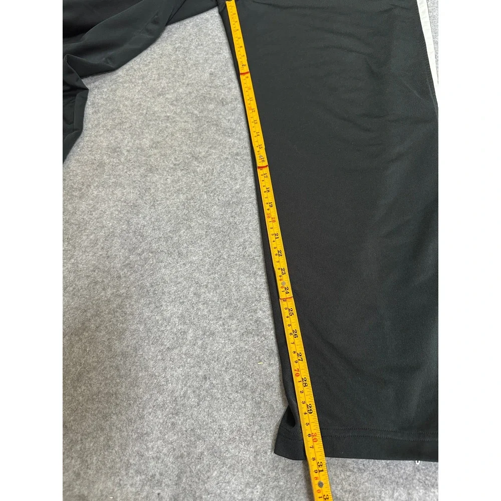 Nike Side Stripe Track Pants XL Black White Side Zip Hem Polyester